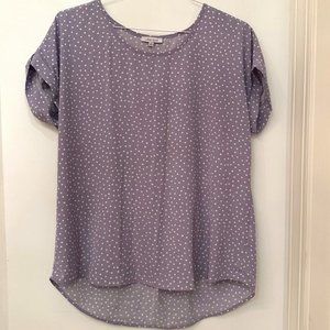 Lavender Polka Dot Top